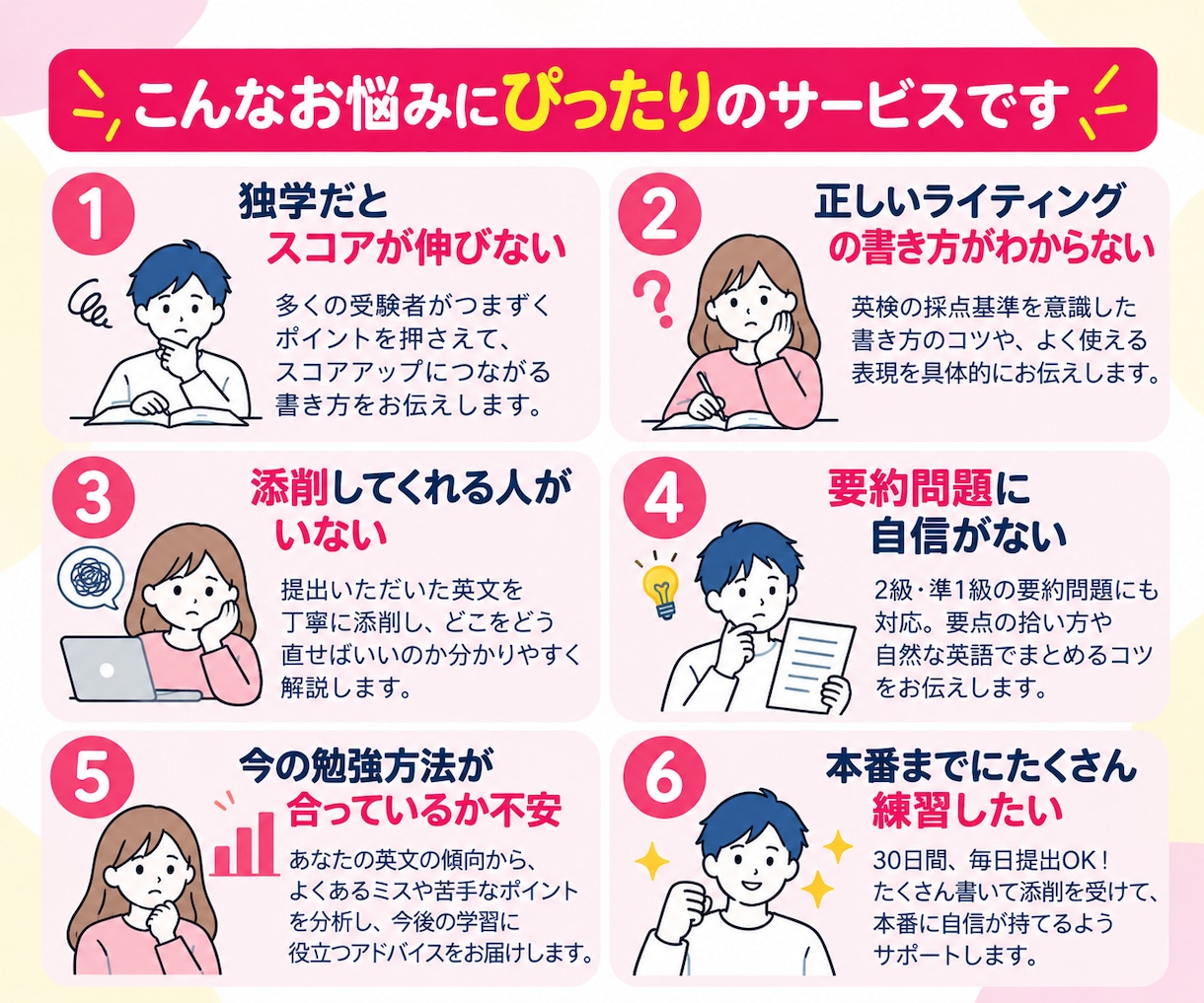 30日間英検のライティング添削します 【英検1級・TOEIC950点】高校教員による添削サービス！ イメージ3