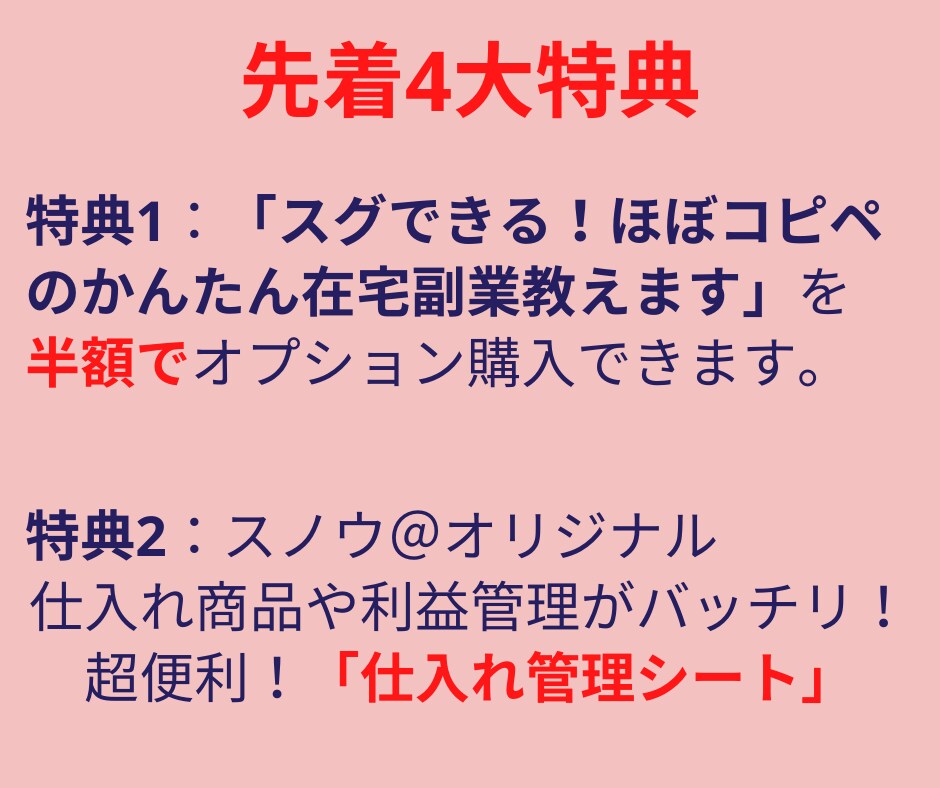 超ズルい⚠️究極の物販ビジネスノウハウ⚡教えます ⭕️デメリット排除⚡⚡初心者からスキマ時間で稼ぐ❗️❗️ イメージ3