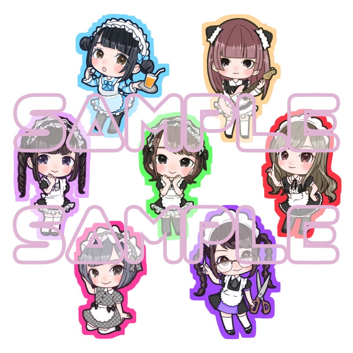 アイドル・コンカフェキャスト　ミニキャラ描きます 各種イベント、プレゼントなどにどうぞ！ イメージ2
