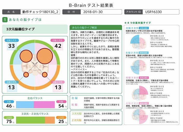 脳診断であなたの適職をアドバイスします 脳タイプを視覚化！あなたの得意・不得意・最適仕事をアドバイス イメージ10