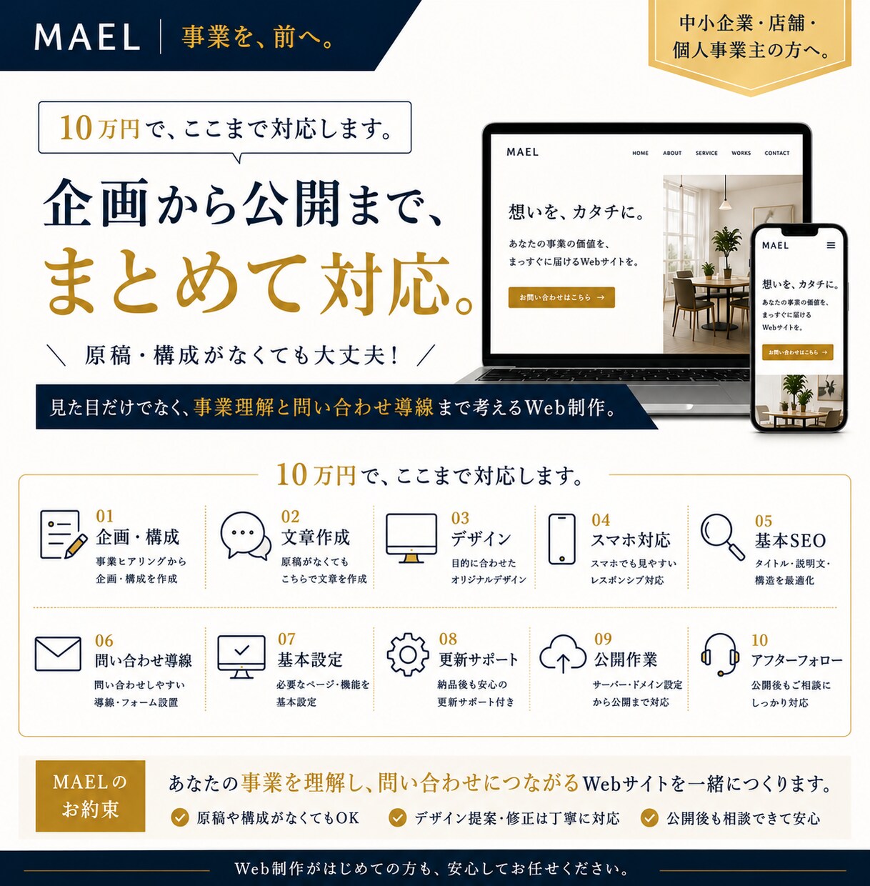 文章・構成から事業用ホームページを制作します 事業を理解し、問い合わせにつながるWeb制作 イメージ2