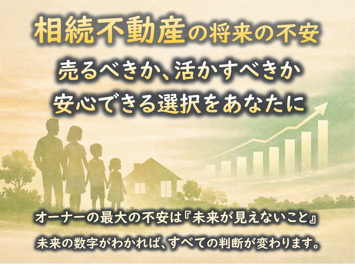 相続不動産の未来を “数字で可視化” します 未来の家賃・修繕・資産価値を精密シミュレーション！ イメージ1