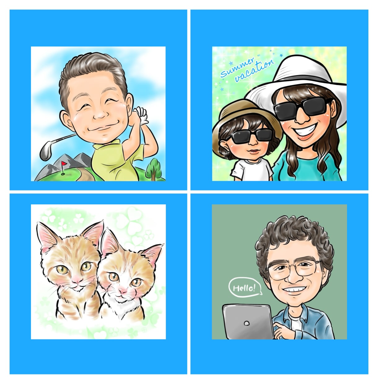 華やかで温かみのあるデジタル似顔絵を丁寧に描きます 商用利用OK！修正無制限◎プロ似顔絵師が贈り物に最適な一枚を イメージ8