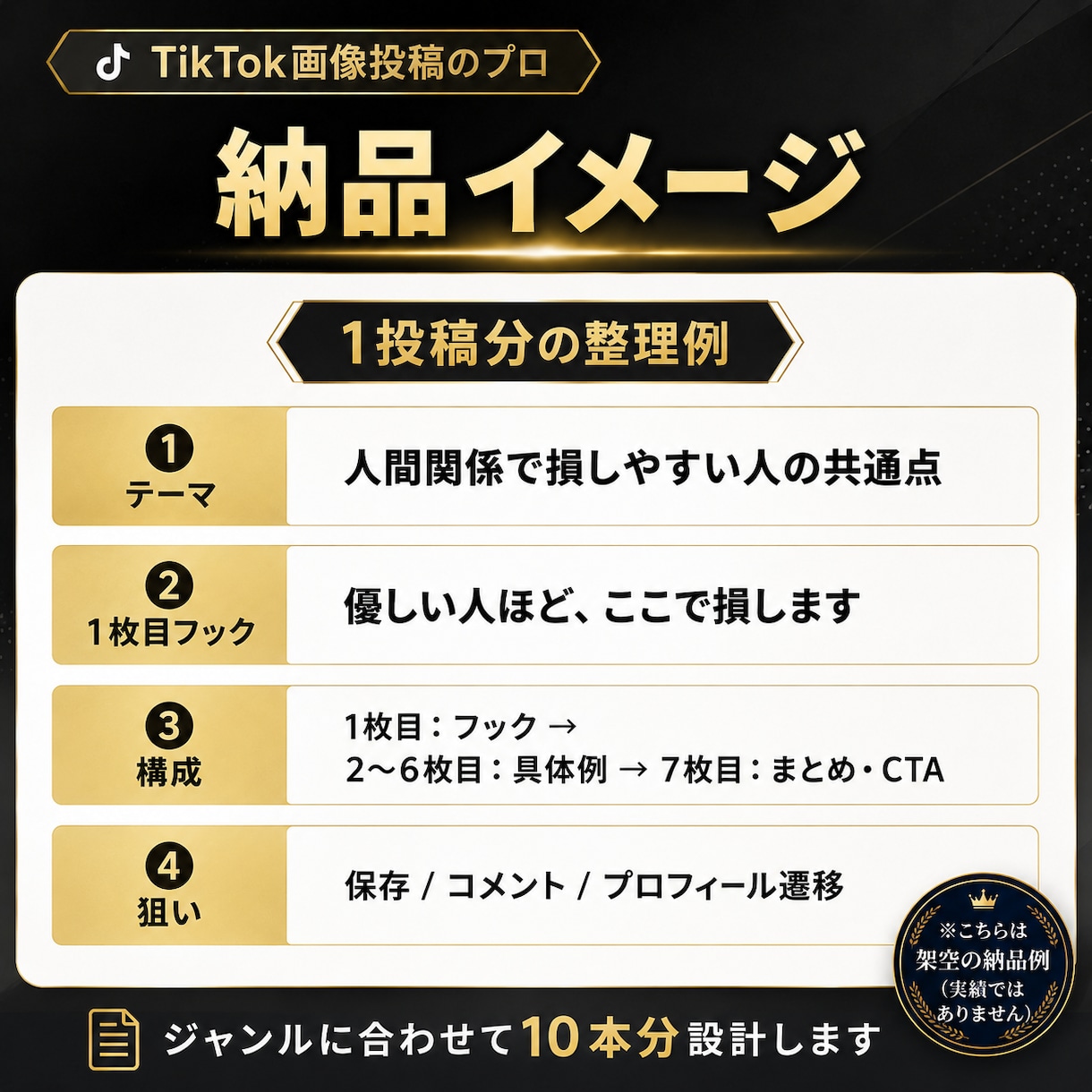 TikTok画像投稿10本を設計します ほぼ画像投稿のみで715万回超再生 イメージ8