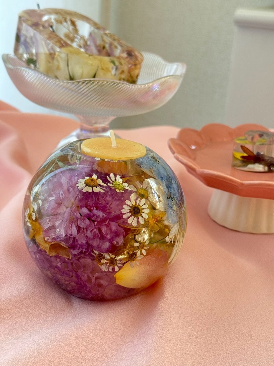 結婚式、プロポーズの花束をアフターブーケにします 大切な花束をキャンドルホルダーに加工します イメージ5