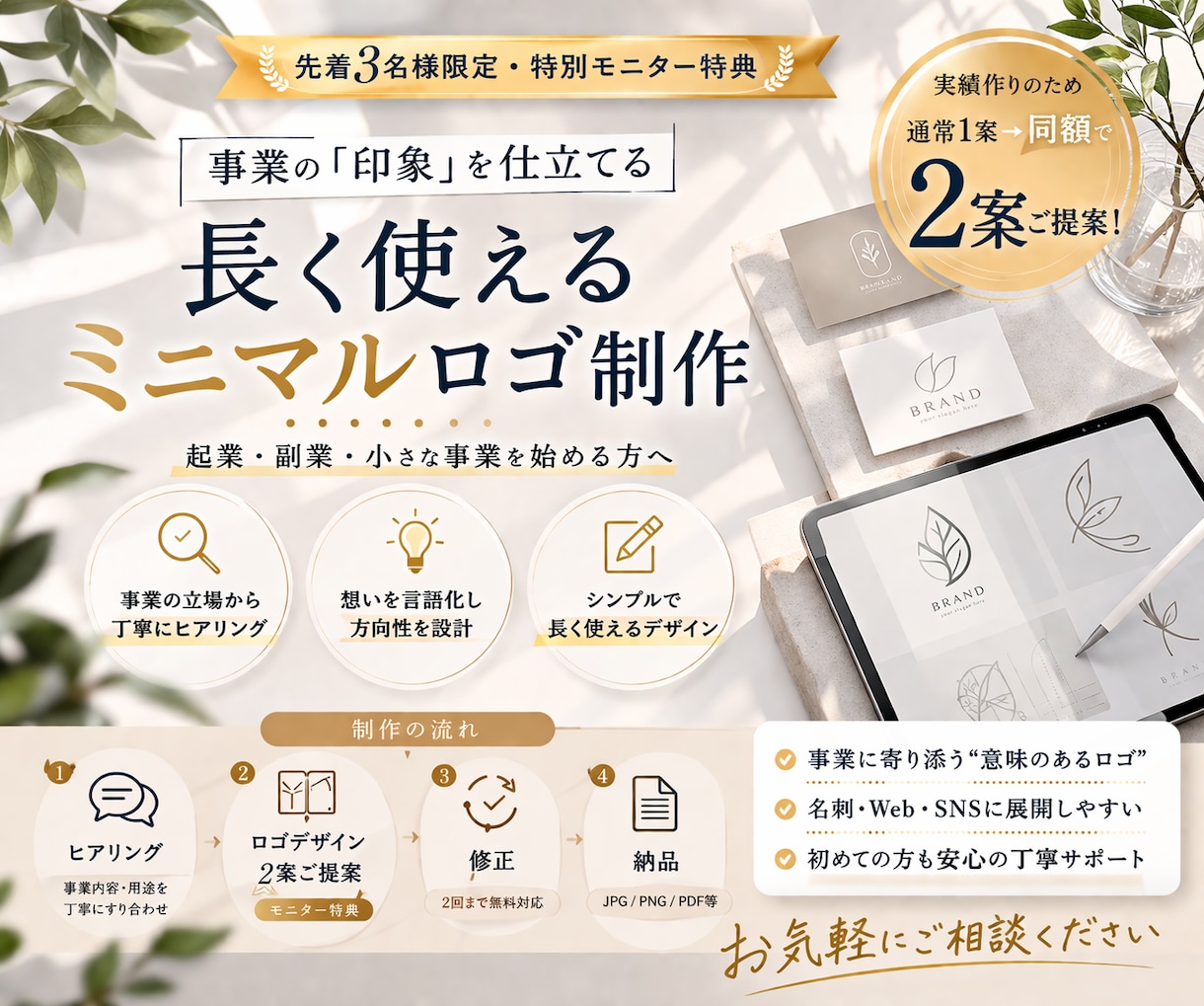 事業の立場と印象からロゴを作ります 見た目だけで終わらない、伝わるロゴ設計 イメージ1