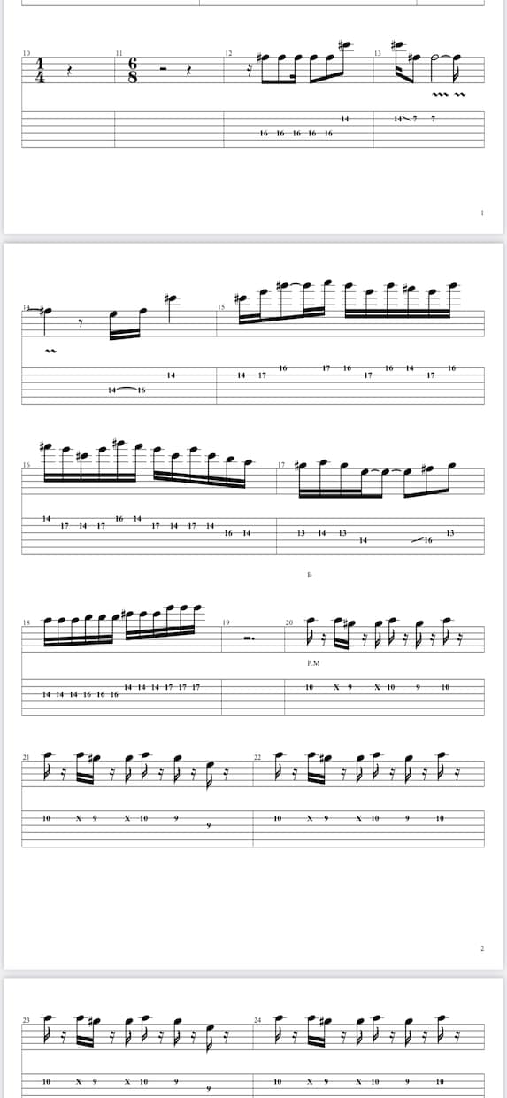 ギター・ベースTAB譜作成します 正確なTAB譜をお渡しします！ イメージ1