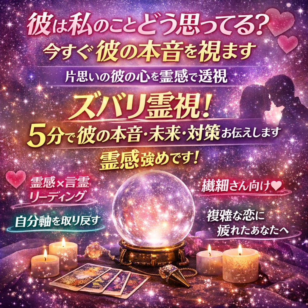 連絡が来ない理由、全部視えます 霊感・霊視で掴む、逆転の未来☆彡音信不通の彼もう諦めるべき？ イメージ2