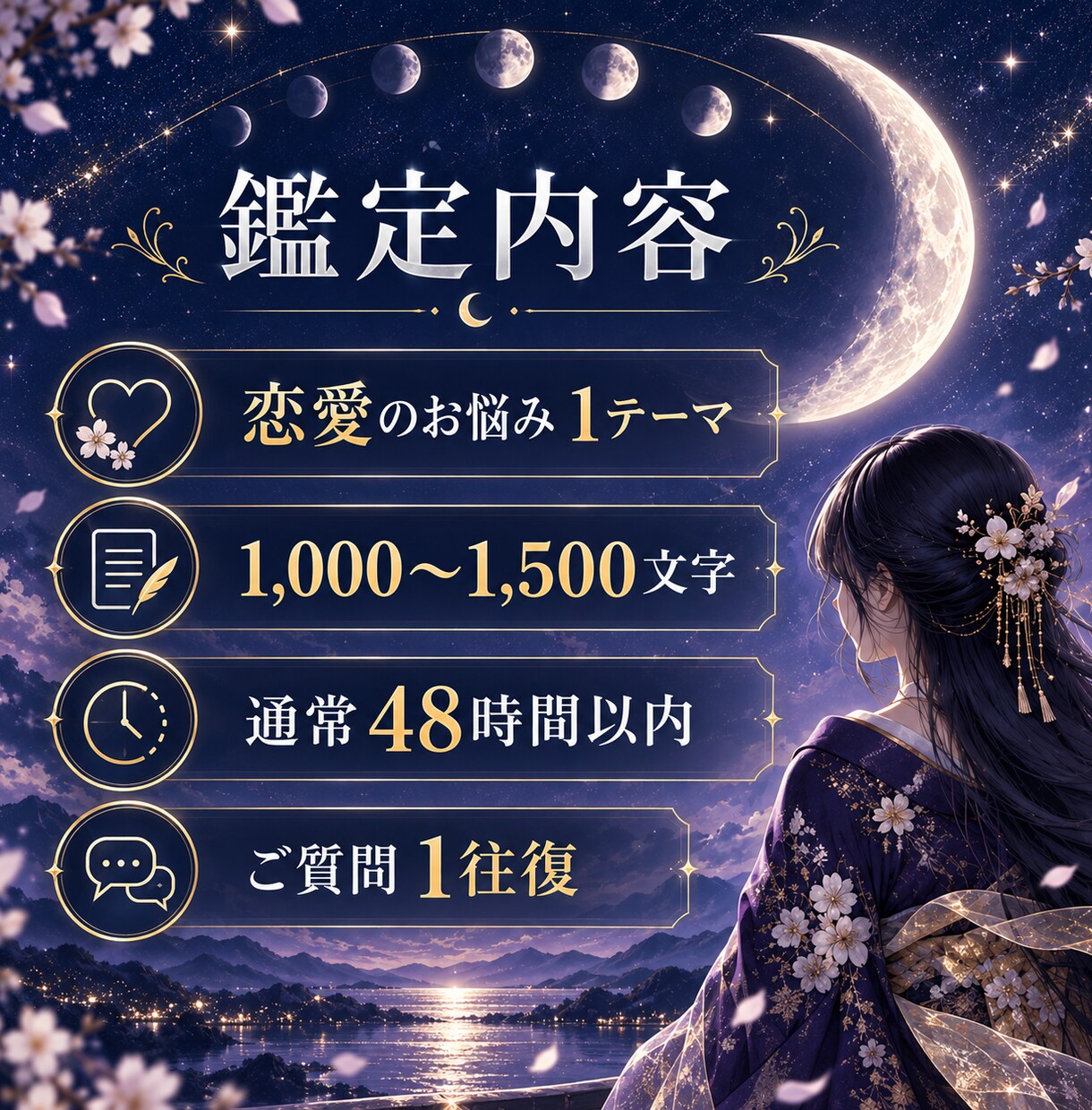 恋の迷いを月巡り霊視で丁寧に読み解きます お相手の気持ちと二人の流れを月の巡りから視ます イメージ4