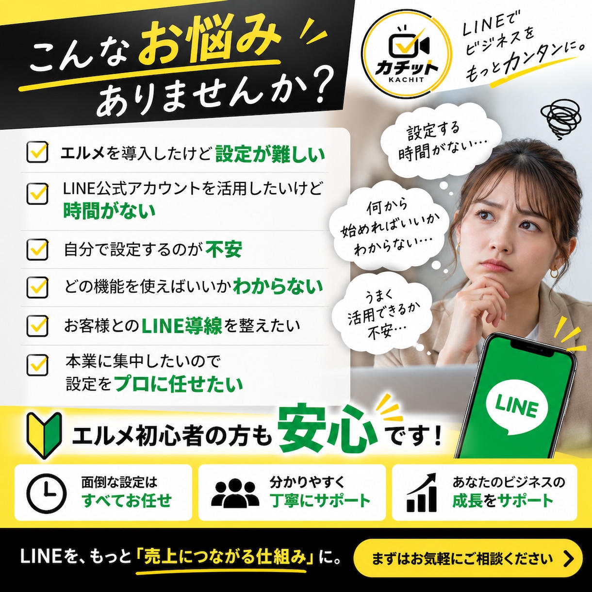 LINE公式×エルメの面倒な基礎設定を代行します LINE公式×エルメを使える状態まで基本構築します！ イメージ2