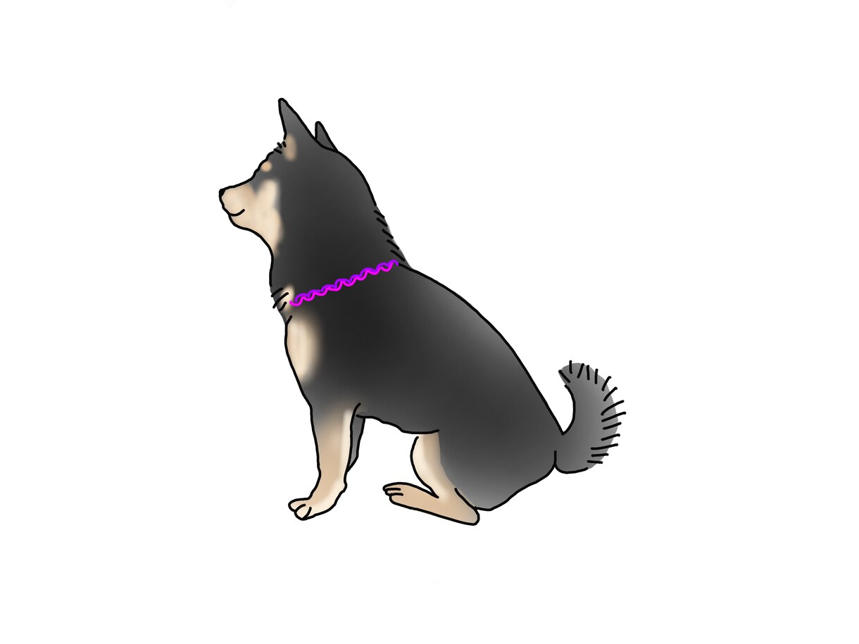 愛犬のかわいいシルエットを線画イラストにします ◎無課金で愛犬の色もお付けできます イメージ1