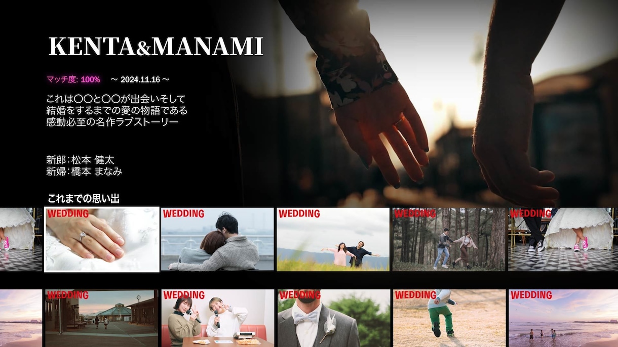 NETFLIX風｜プロフィールムービー制作します 最短14日納品！会場全体が盛り上がること間違いなし！ イメージ1