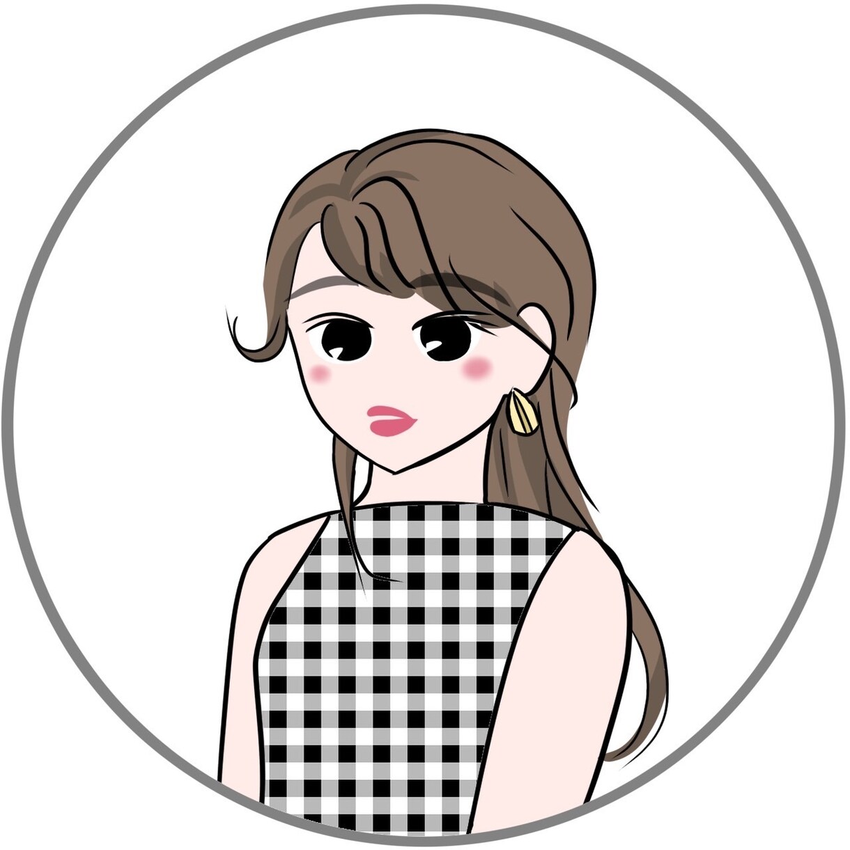 SNSアイコン向け似顔絵イラスト作成します お写真を元に、髪の色のご希望、お気に入りのお洋服も合わせます イメージ7