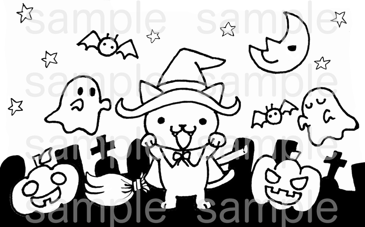 かわいいお子様用ぬりえの線画を作成いたします 動物が得意です。アナログ＋デジタル。 イメージ1