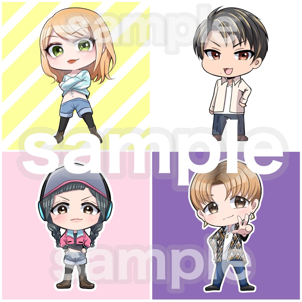 DM必須m(_ _)mかわいいちびキャラ描きます 商用利用可！似顔絵や理想のイメージのミニキャラなど イメージ4