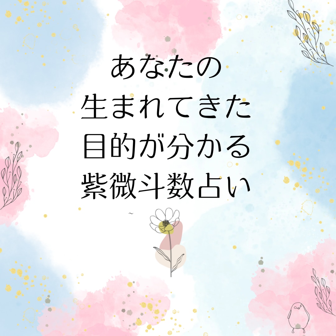 あなたの生まれてきた今世の目的をお伝えします •人生の目的•課題を知り生きやすくなる紫微斗数&タロット占い イメージ1
