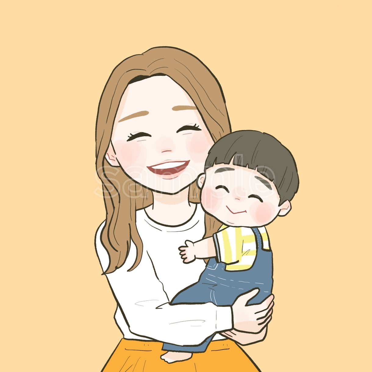 ゆるっと可愛い☆ママと赤ちゃんのアイコン描きます シンプルで使いやすい☆ブログやSNS、プレゼントにも！ イメージ3