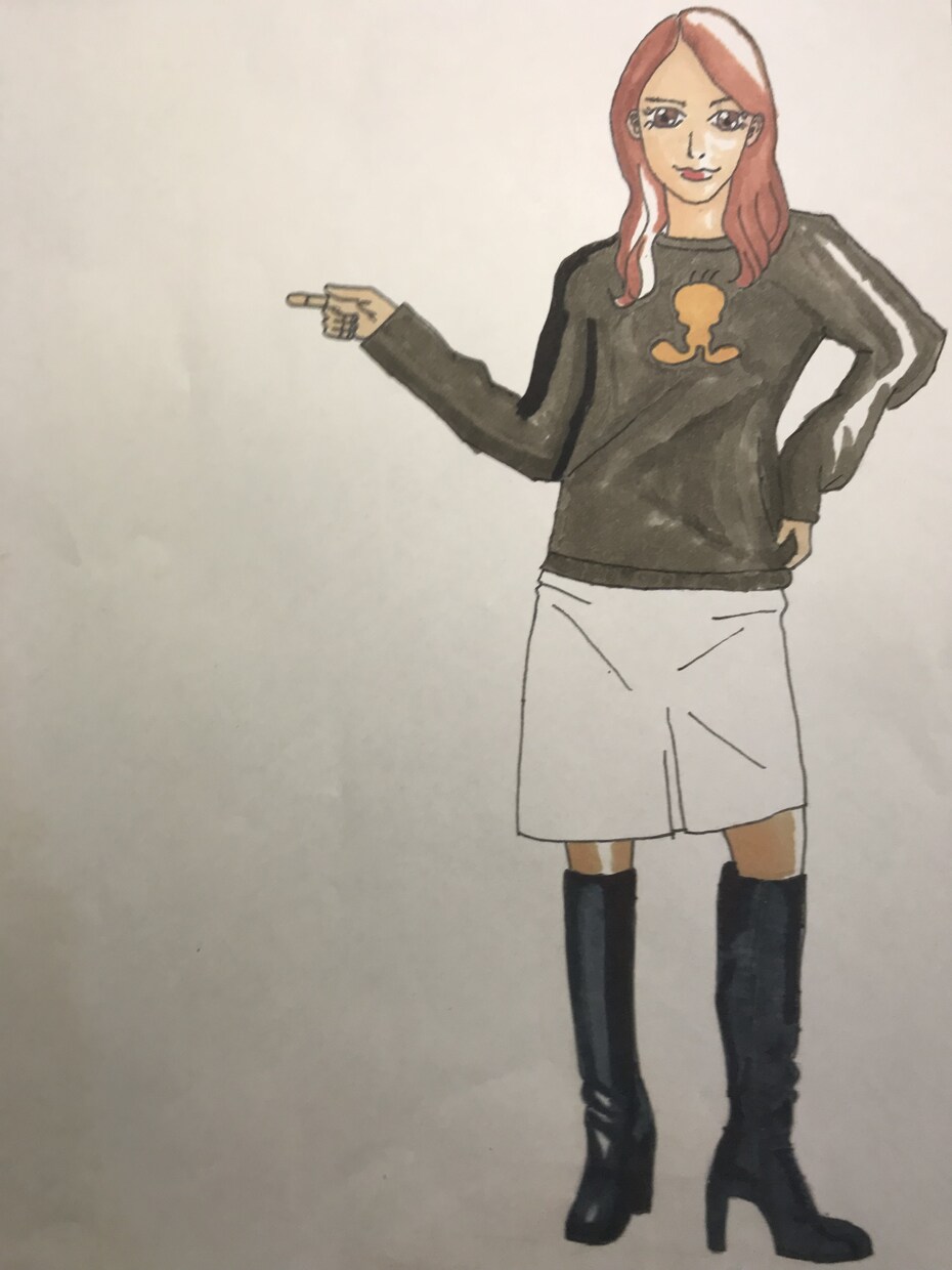 自分で描いたオリジナルキャラクターの絵を売ります オリジナルキャラクター　女の子　座り イメージ5