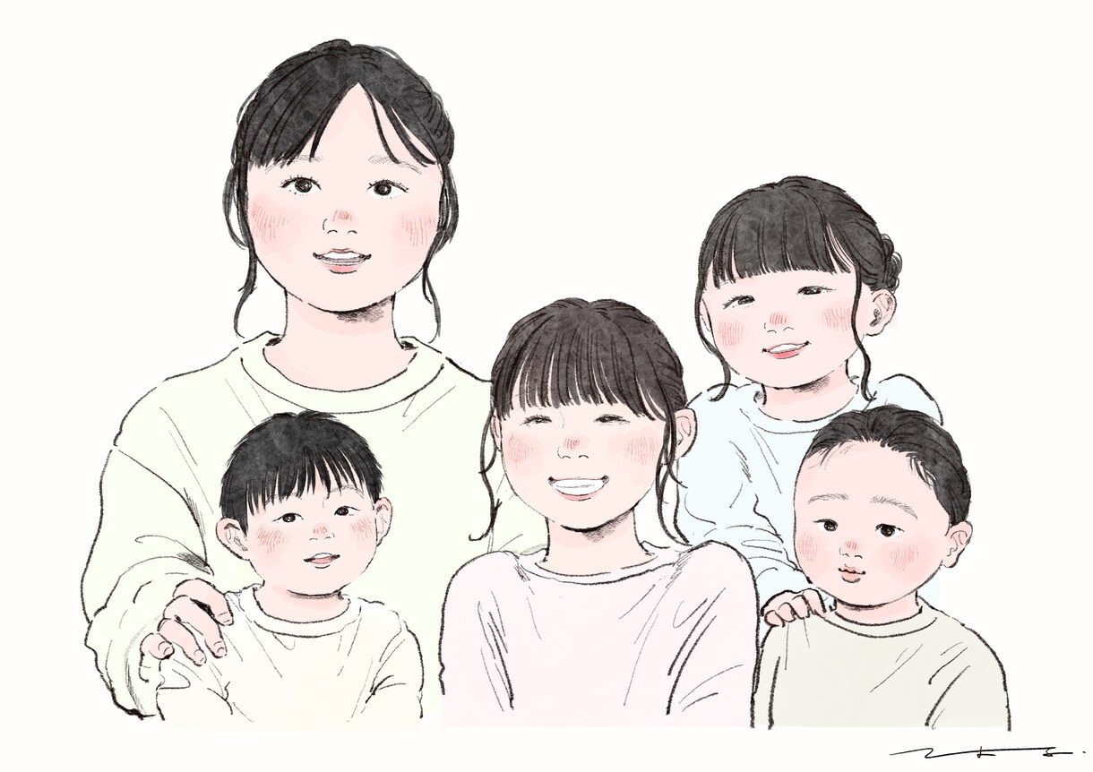 素朴であたたかな似顔絵描きます お客様の持つ空気感を大事に、やさしくあたたかいタッチで表現。 イメージ4
