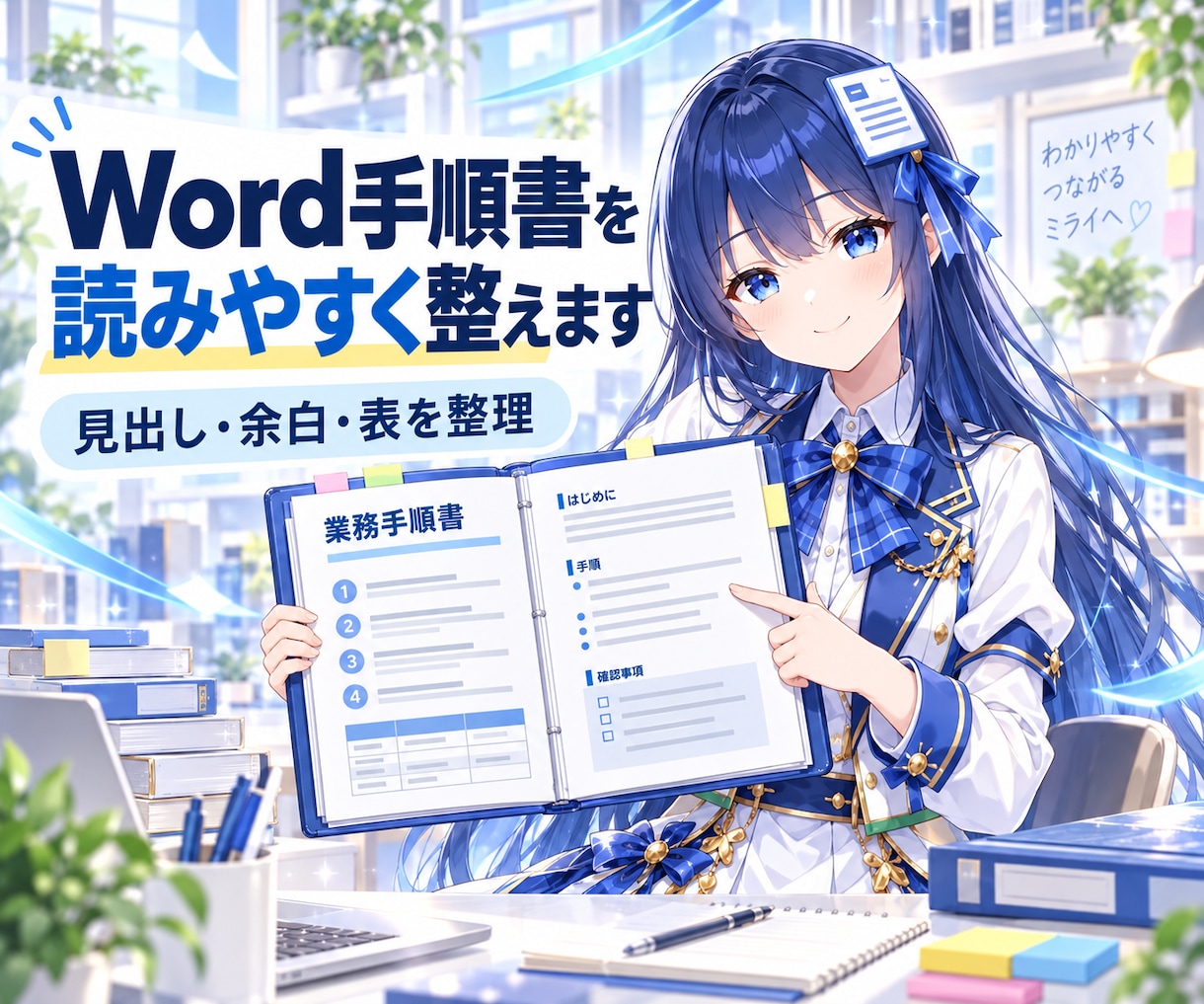 Wordの手順書を読みやすく整えます 見出し・余白・表を整理して伝わる手順書へ イメージ1
