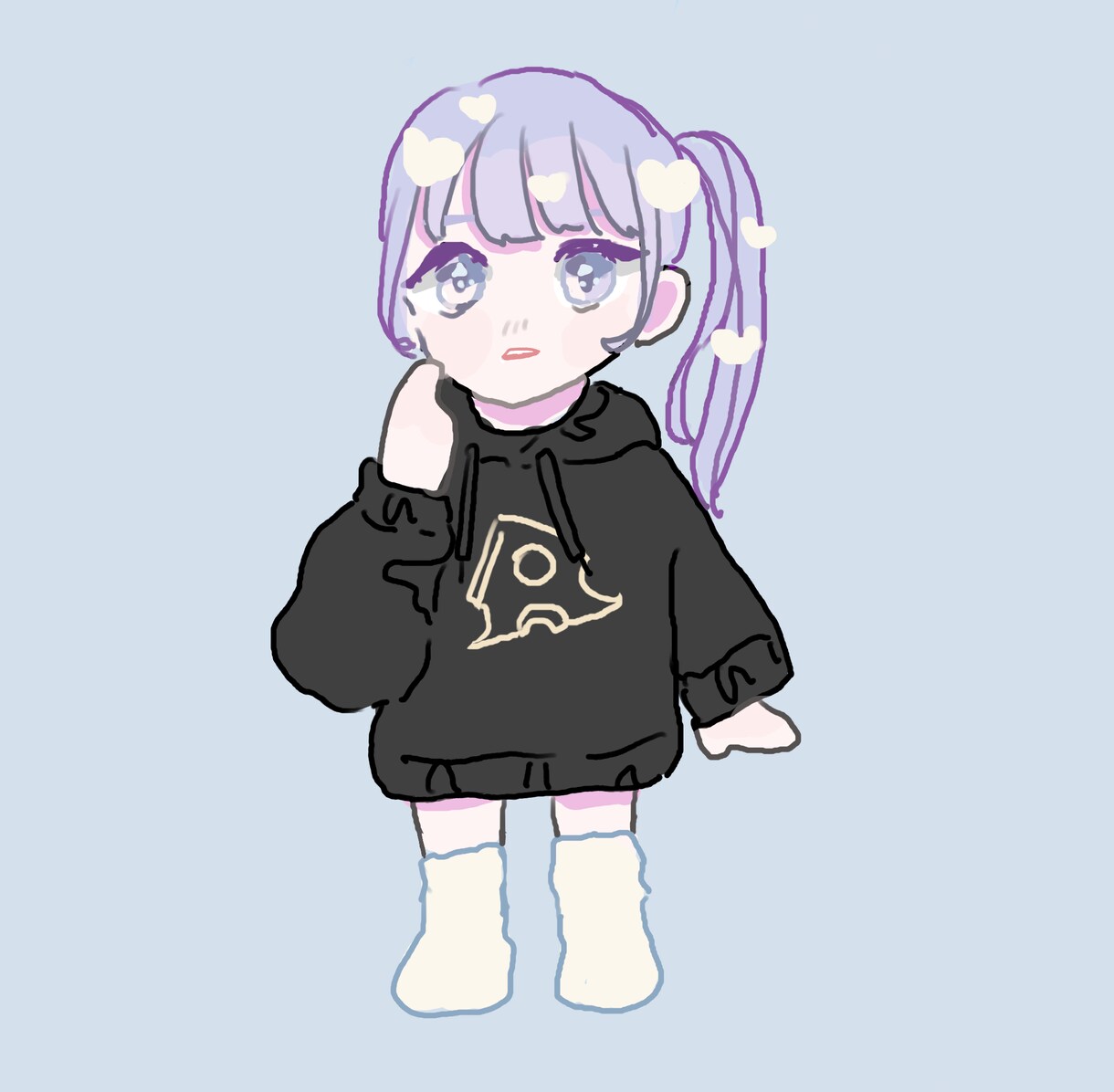 ころんとしたかわいいミニキャラをお描きします ほんわかカラフルな約3頭身の女の子 イメージ3