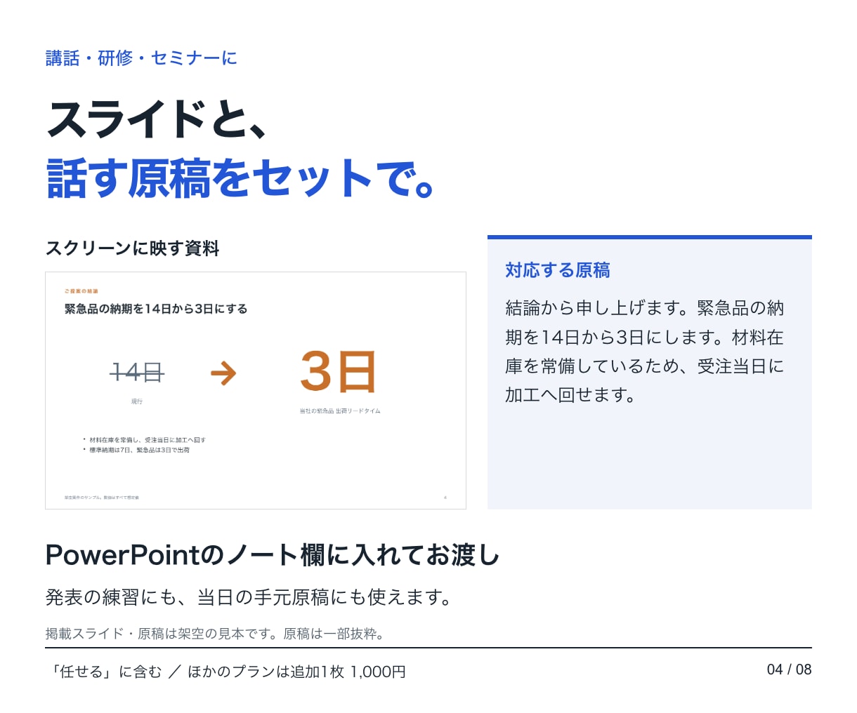 伝わるパワーポイント資料を作成します 構成案3案＋話す原稿まで｜AI資料の修正も イメージ4