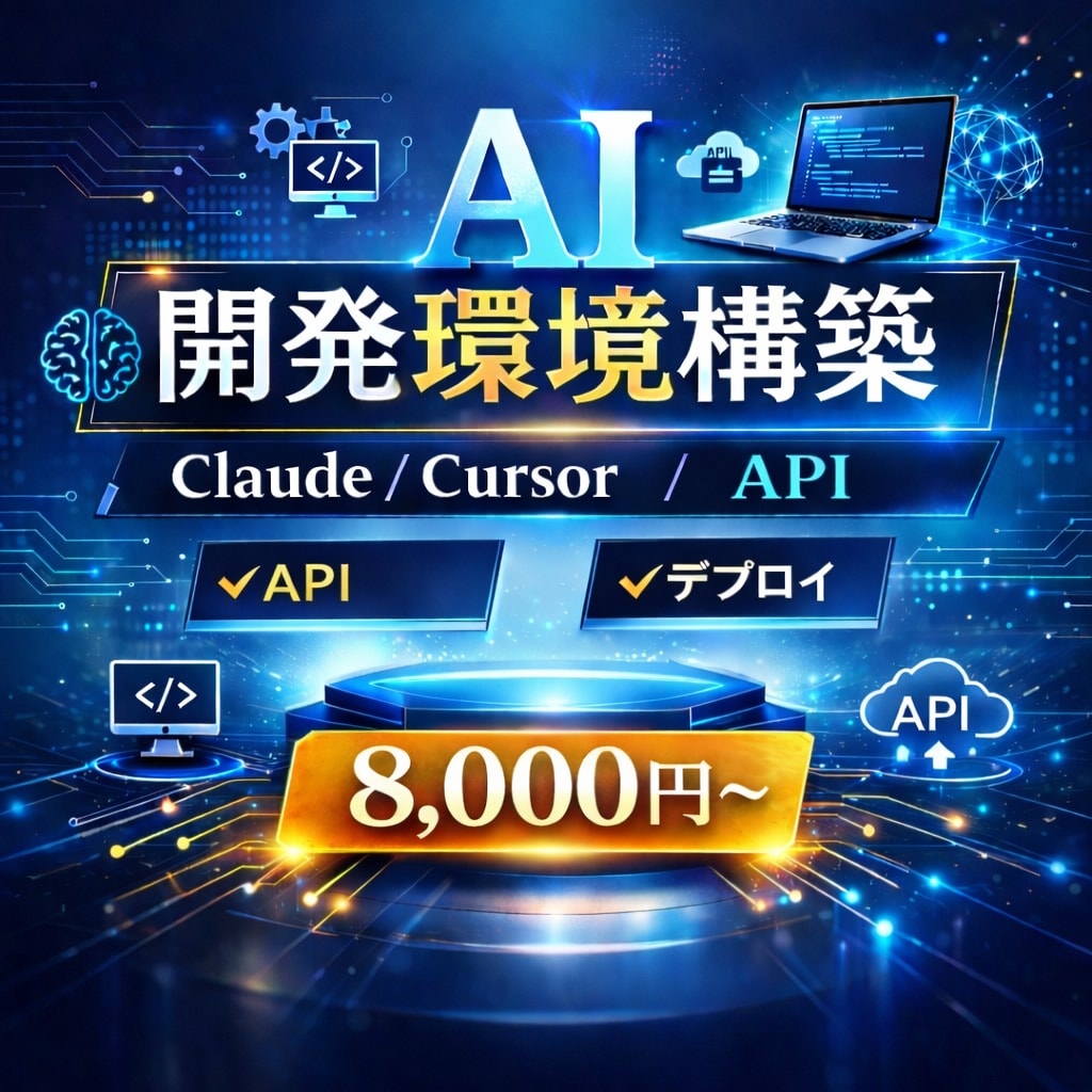 AI開発環境を構築します Claude/Cursor/API連携まで完全セットアップ イメージ1