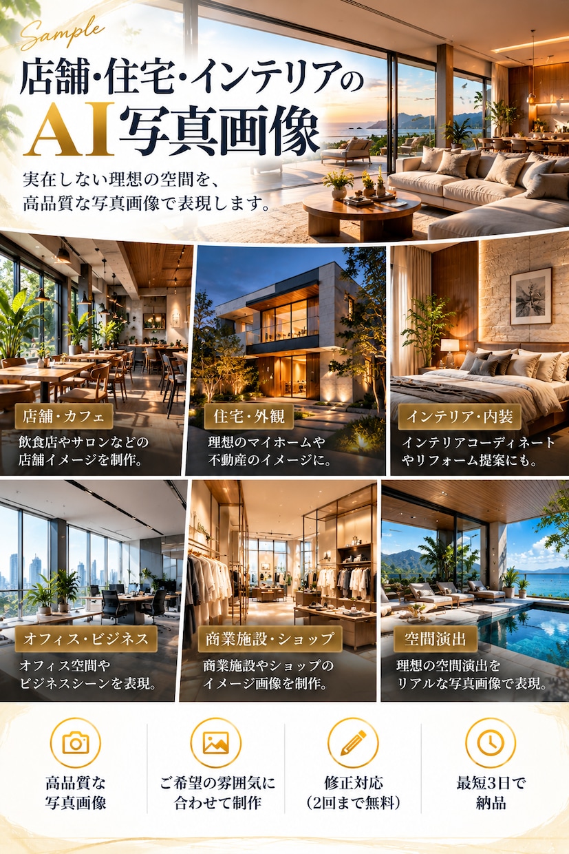 ご希望に合わせたAI写真画像を制作します 人物・商品・風景などリアルな写真画像を制作 イメージ4