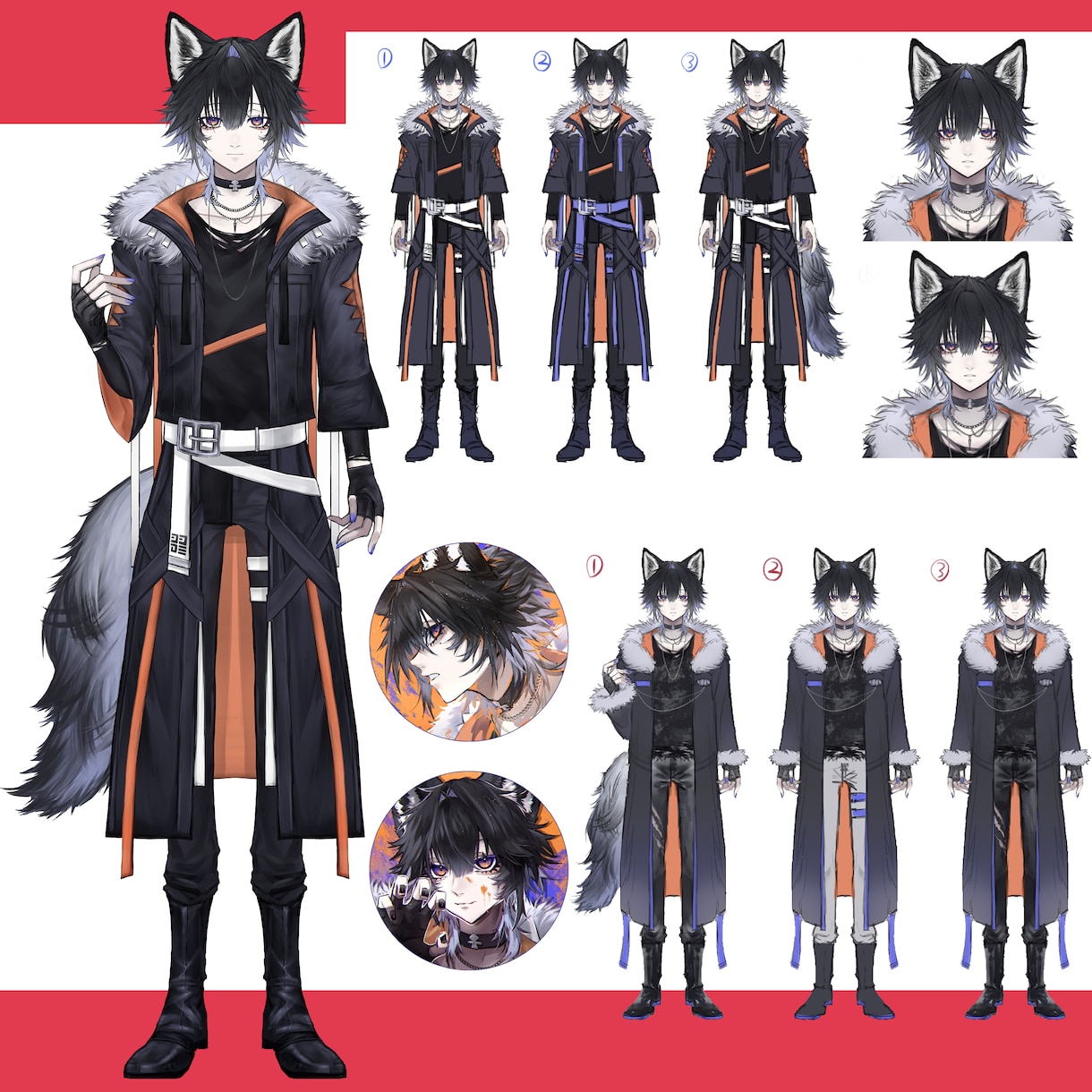 Vtuberモデル･イラスト一括制作いたします 男性中性獣耳キャラはお任せを！ここだけの価格と綺麗なお顔✨️ イメージ4