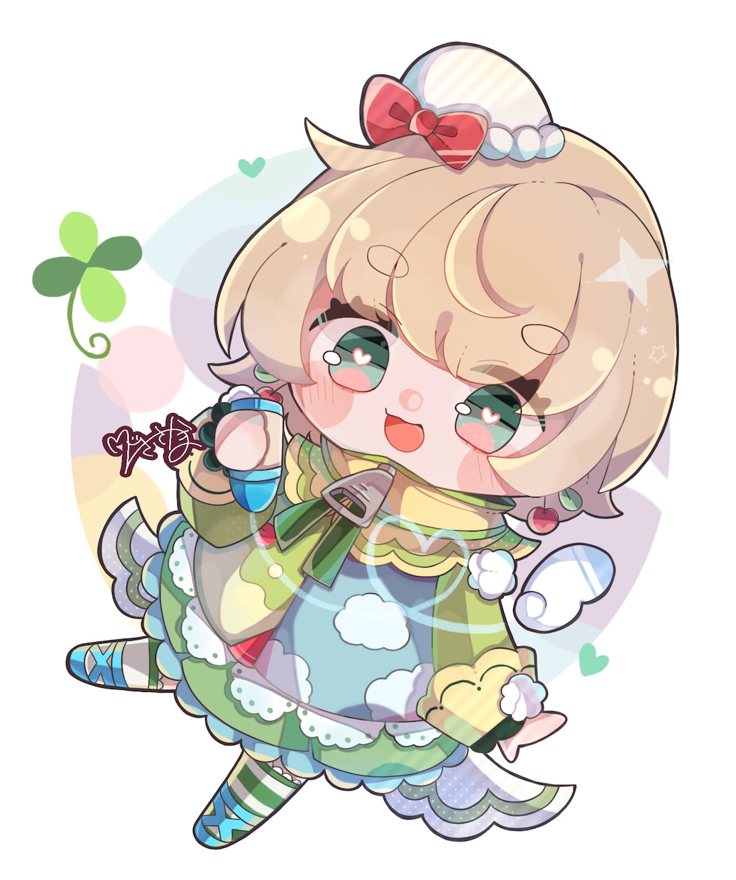 最短5日〜お急ぎ便有！】かわいいミニキャラ描きます 線画の有無の絵柄をお選び頂けます！ イメージ8