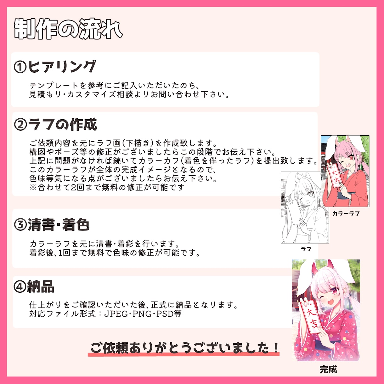 商用◎あなただけのイラスト・アイコンをお描きします 一枚絵からアイコン・ヘッダーまで幅広くご対応致します！ イメージ2