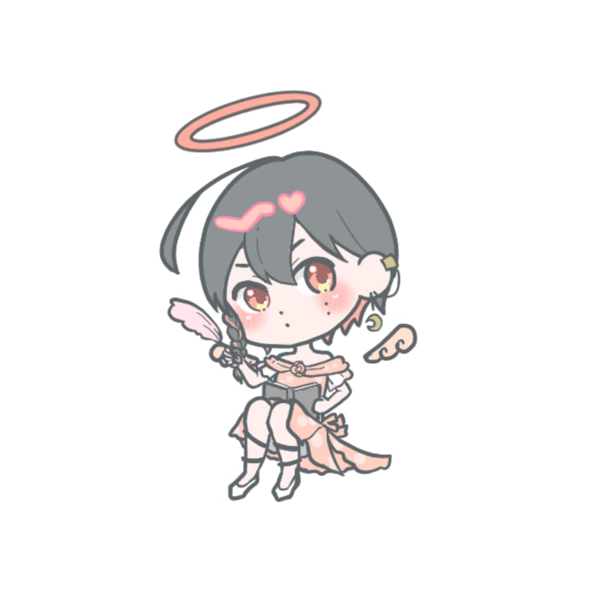 パステルなミニキャラます ふわっと可愛いSDイラストやLINEスタンプ向け！ イメージ4
