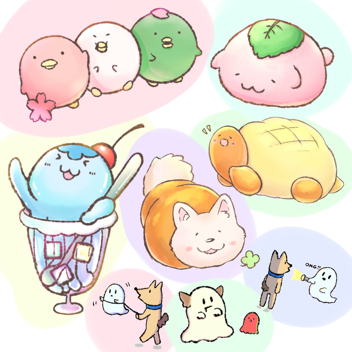 可愛いほんわかしたイラスト・挿絵を描きます アイコンや挿絵などオリジナルのキャラクターをデザインします！ イメージ2