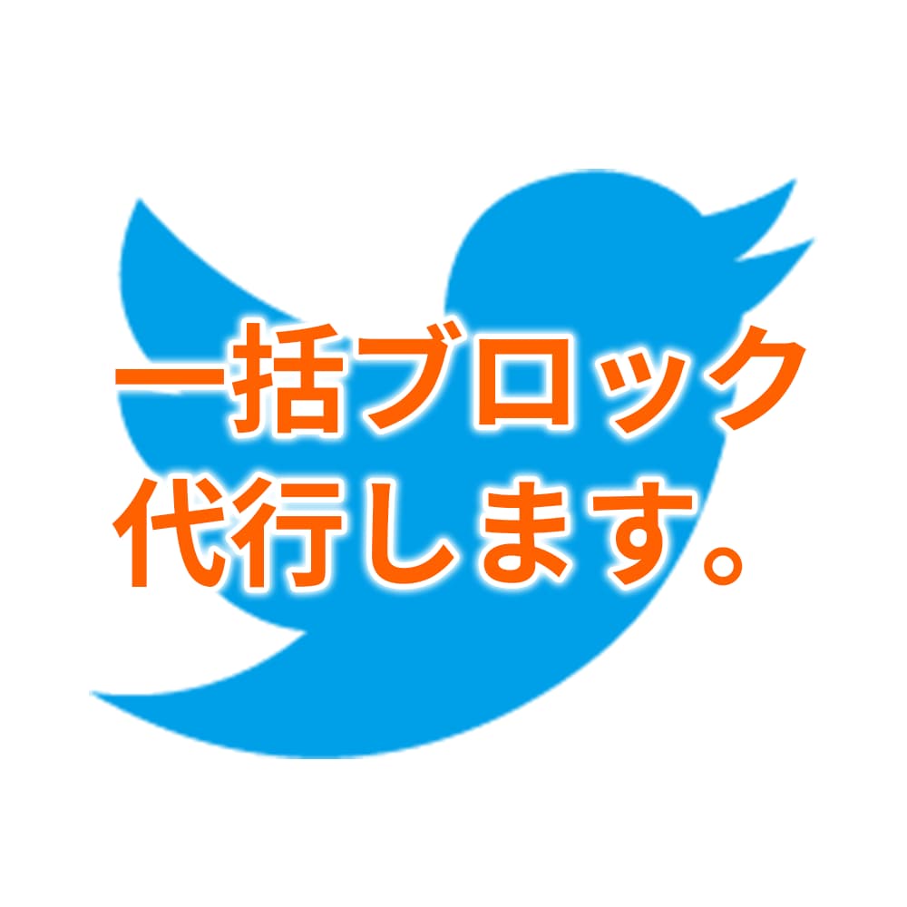 Twitterで一括ブロック代行します ブロック作業をお任せください！！ イメージ1