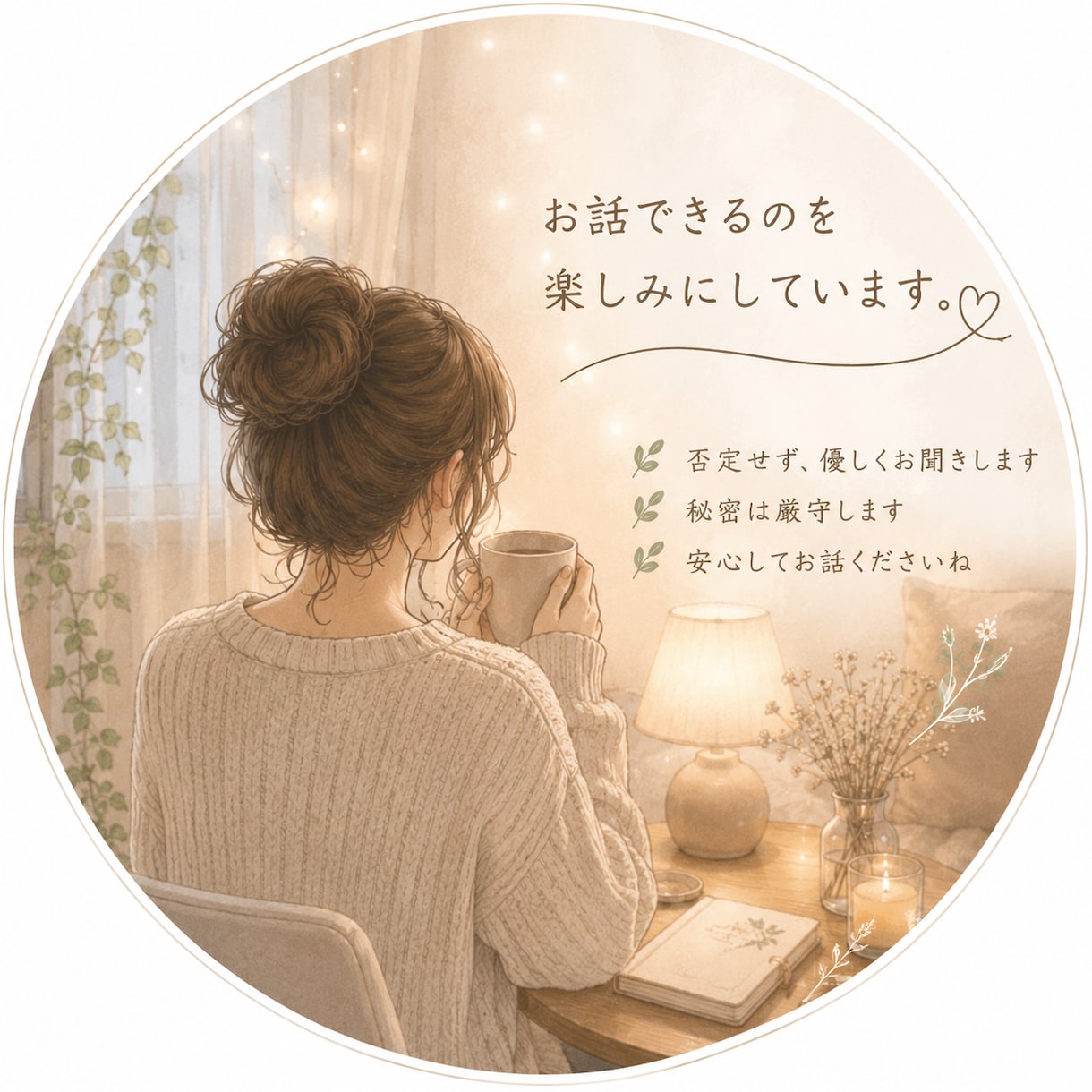 誰かと少し話したい時、ゆるくお話相手になります 〜疲れた心が、少し軽くなる場所に〜 イメージ1