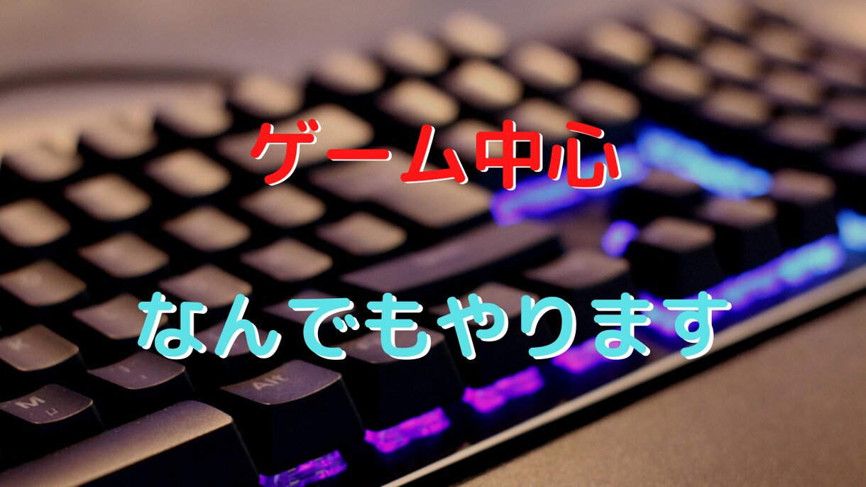 ゲーム中心！可能な限りなんでもやります オンラインなんでも屋　１000円～　なんでもご相談ください イメージ1