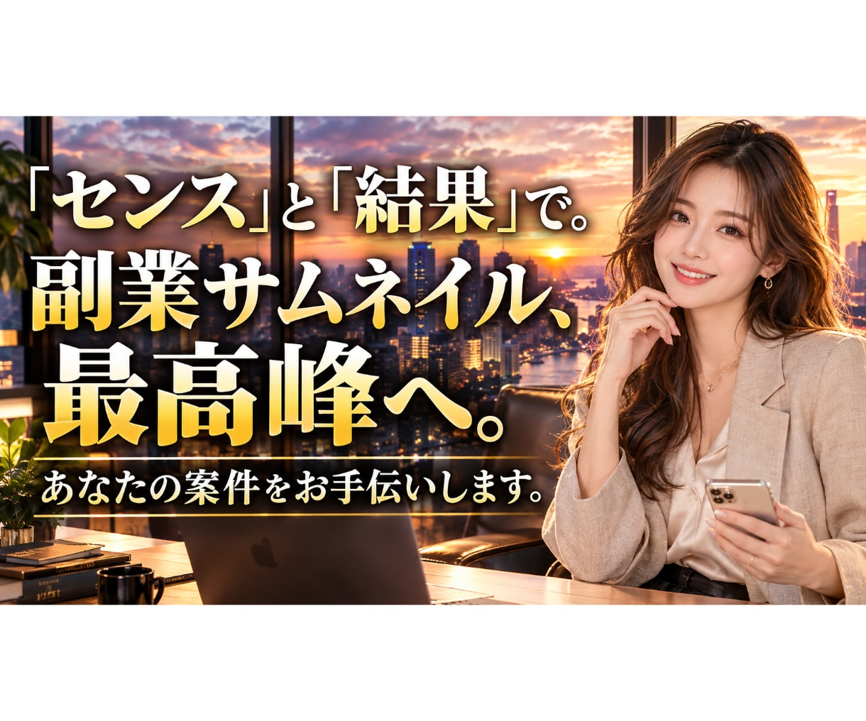 画像の生成、修正をお手伝いします 高クオリティな画像・サムネイル作成をAIで迅速に対応します イメージ1