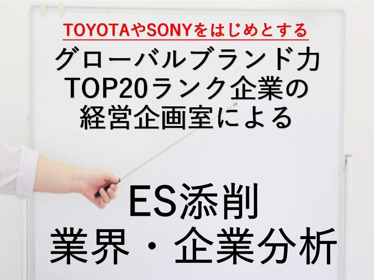 業界・企業分析、ES添削を実施します 某日系グローバル大企業の経営企画室が提供 イメージ1