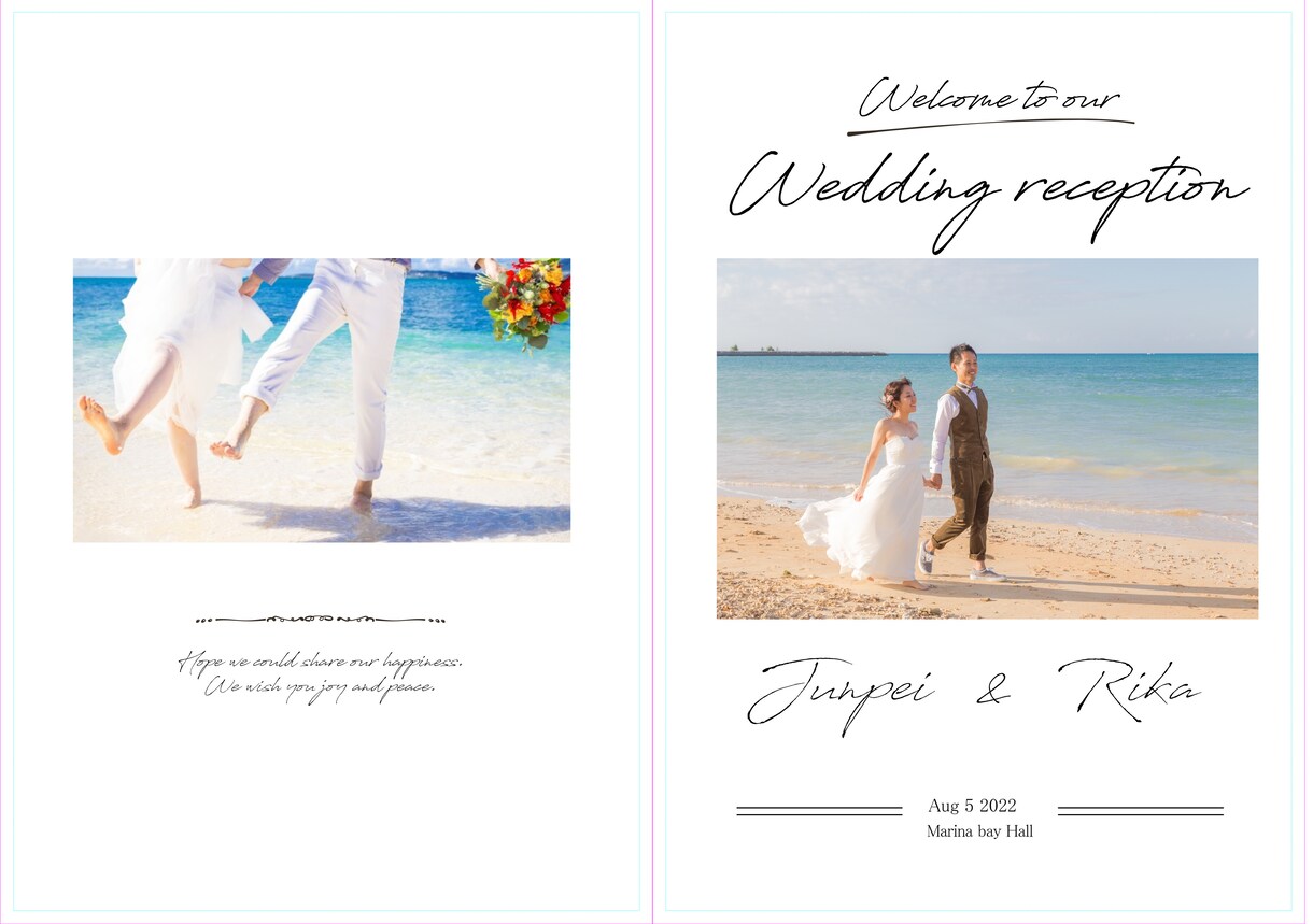 結婚式プロフィールブックテンプレートお届けします パワポ編集　文字と写真を自分仕様にするだけ イメージ3