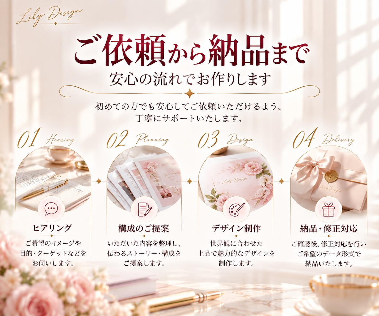 女性向け講座のスライド資料を制作します 世界観まで伝わる、美しく見やすい資料デザイン イメージ4