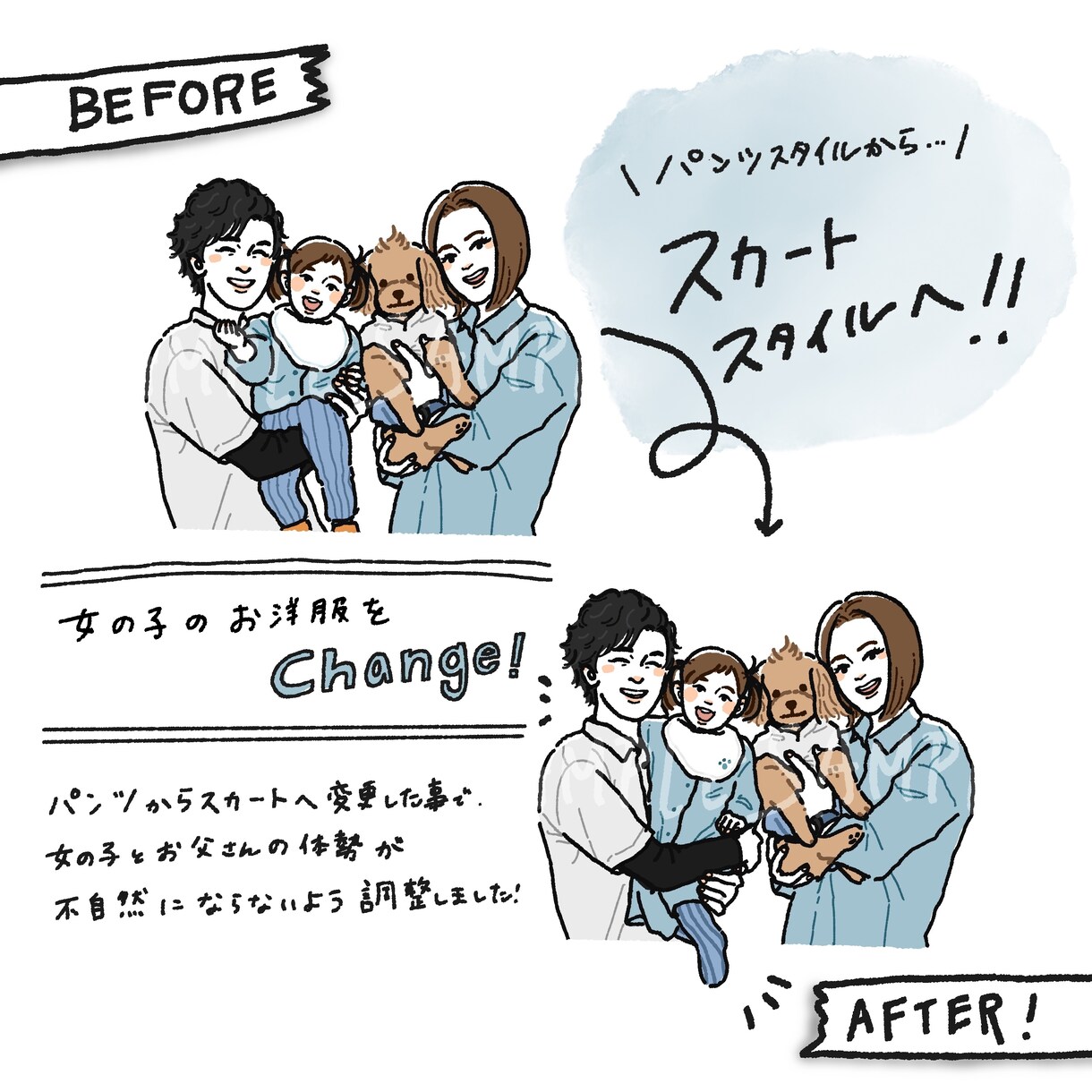 写真が苦手な方におすすめ！シンプルな似顔絵描きます ご自身のアイコンや大切な人へのプレゼントに◎ イメージ6