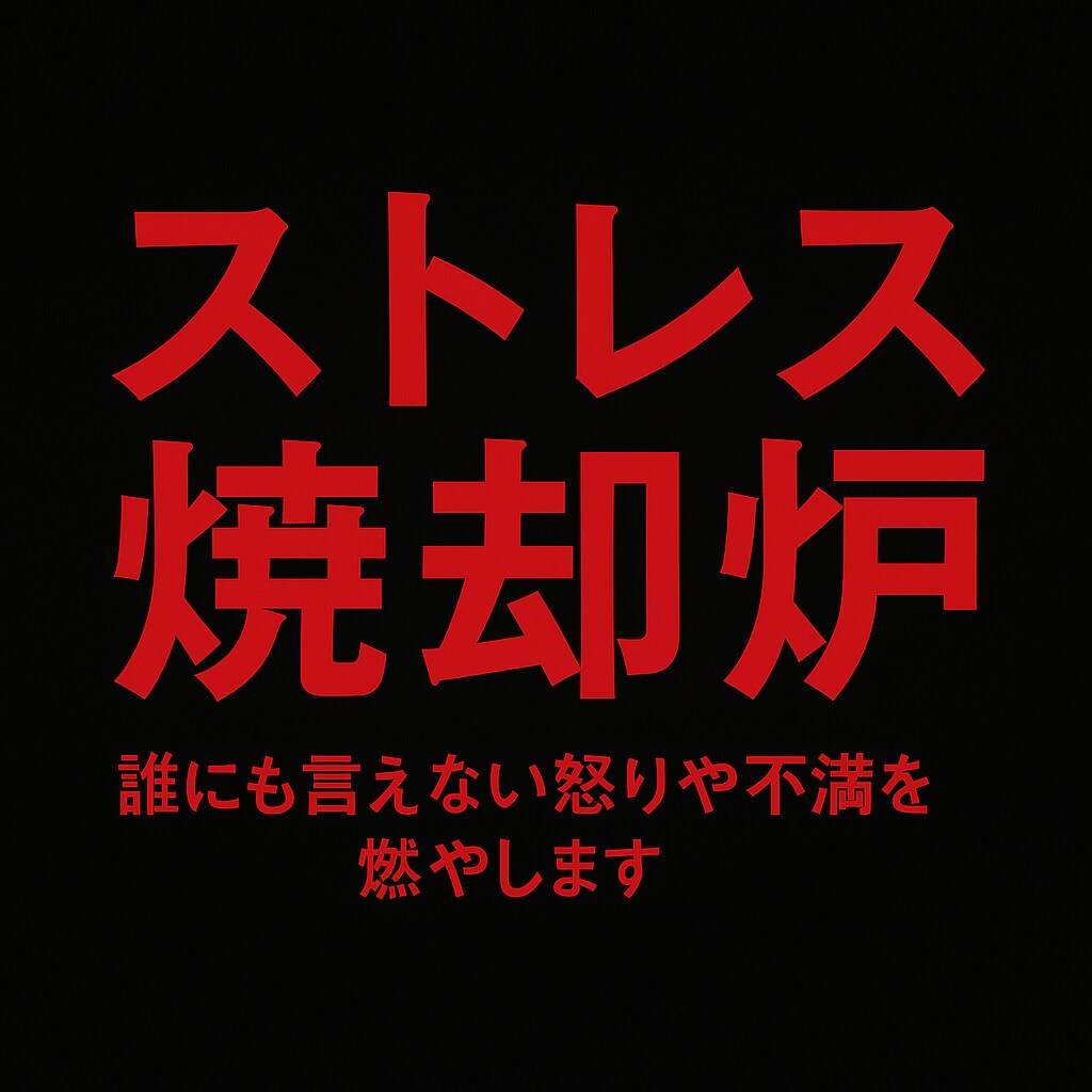 ストレス焼却します ストレス焼却炉｜怒りや不満を1分から燃やします。 イメージ1