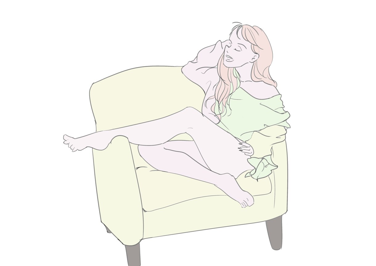 挿絵や表紙絵など作成致します シンプルだけど大人な雰囲気に！女性のイラスト作成！ イメージ1