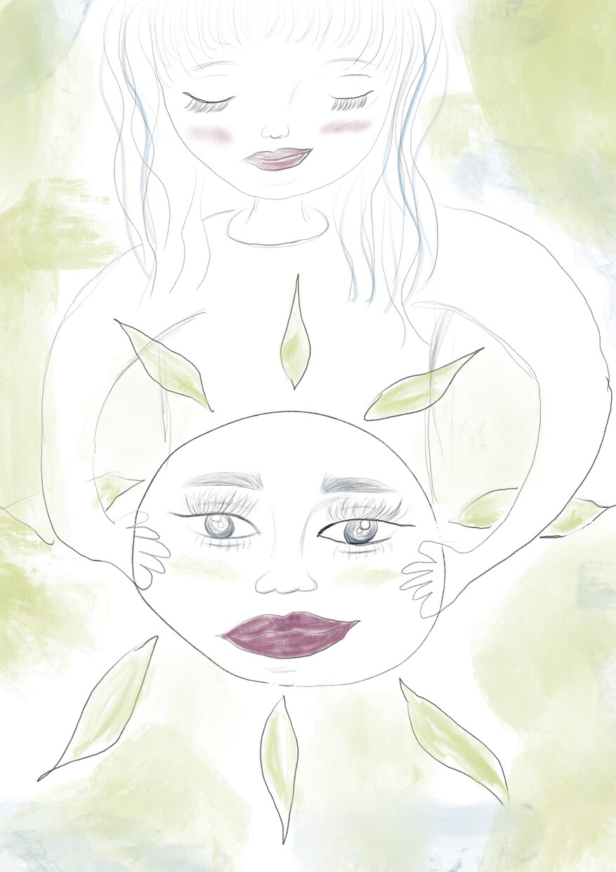 やさしい世界観のオリジナルイラストを販売します 癒し、スピリチュアル、心にそっと寄り添うデザイン イメージ1