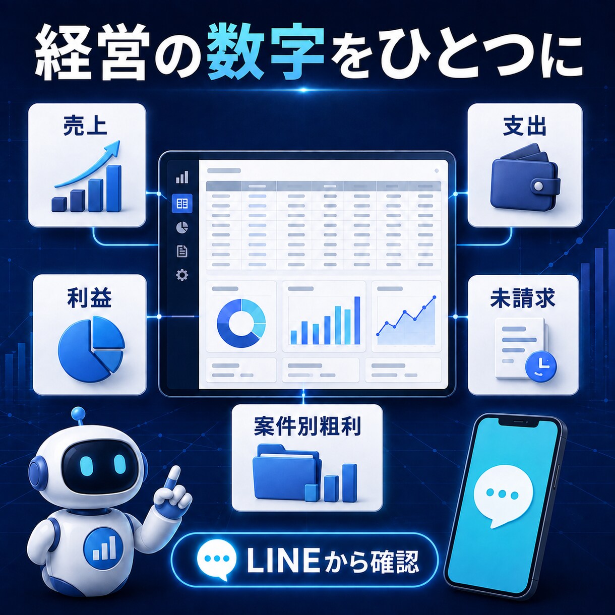 LINEで使える経理Botを初期設定します 領収書から経営数字までLINEで自動整理します イメージ3