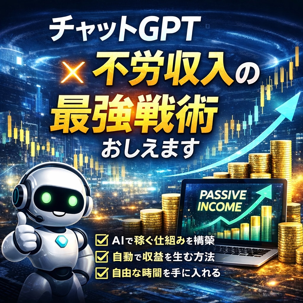 チャットGPT×不労収入の最強戦術おしえます 知識、経験、一切不要。早い方が吉。 イメージ1