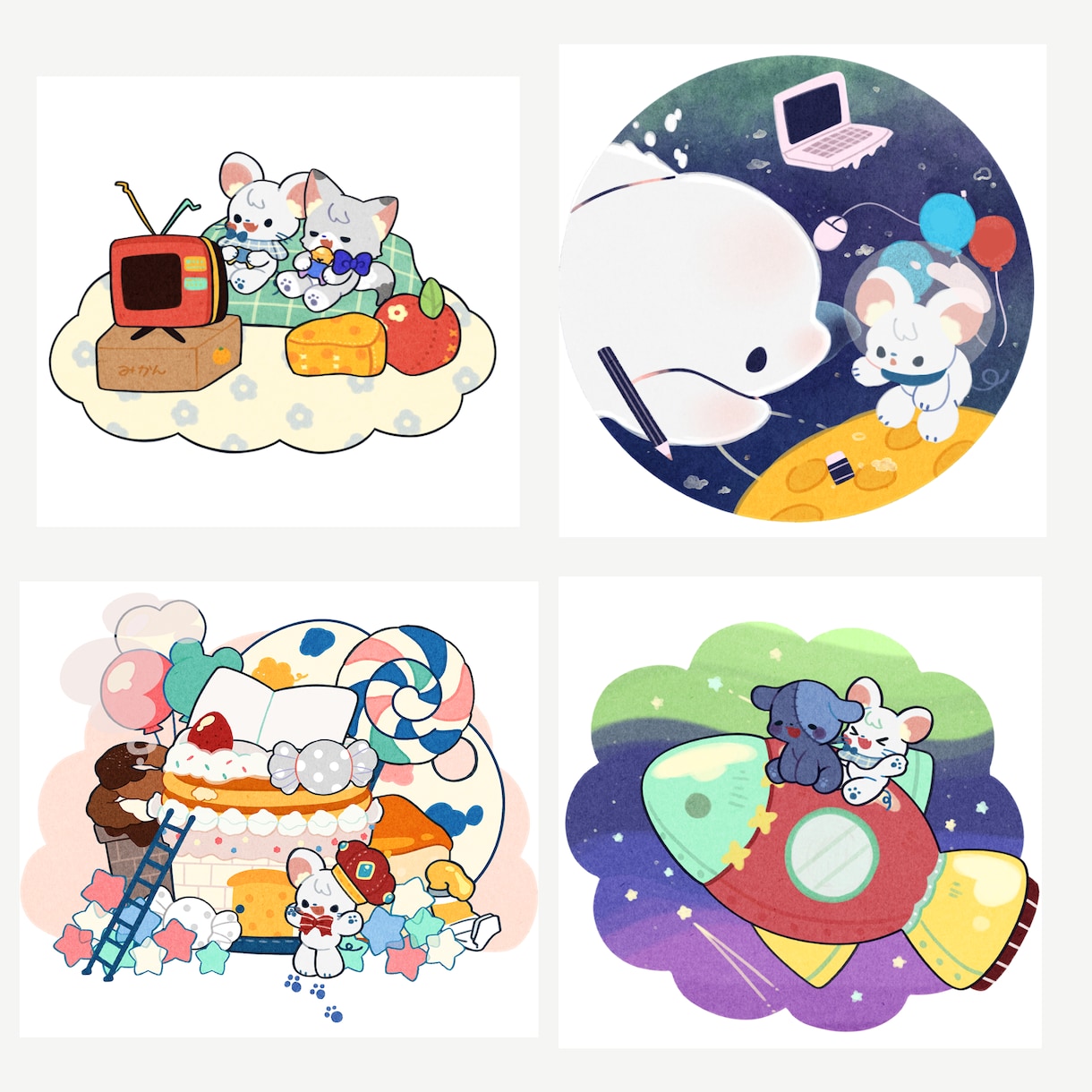 かわいい動物のアイコンイラスト描きます 食べものや飲みものモチーフなど、お好きなご要望を！ イメージ9