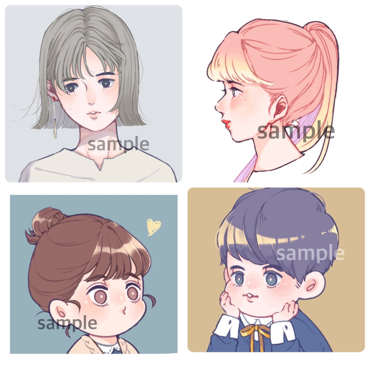 SNSなどで使えるアイコンを描きます Twitterやインスタなどのアイコンに イメージ1