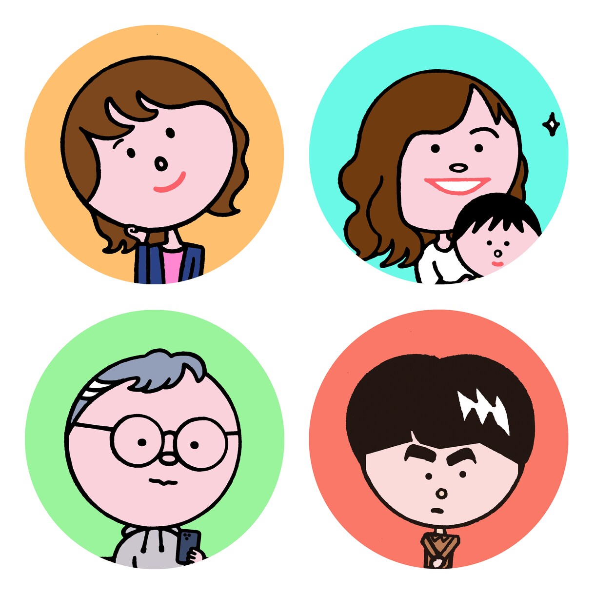 シンプルでポップな似顔絵描きます シンプルなタッチで雰囲気のある似顔絵をご提供いたします。 イメージ2