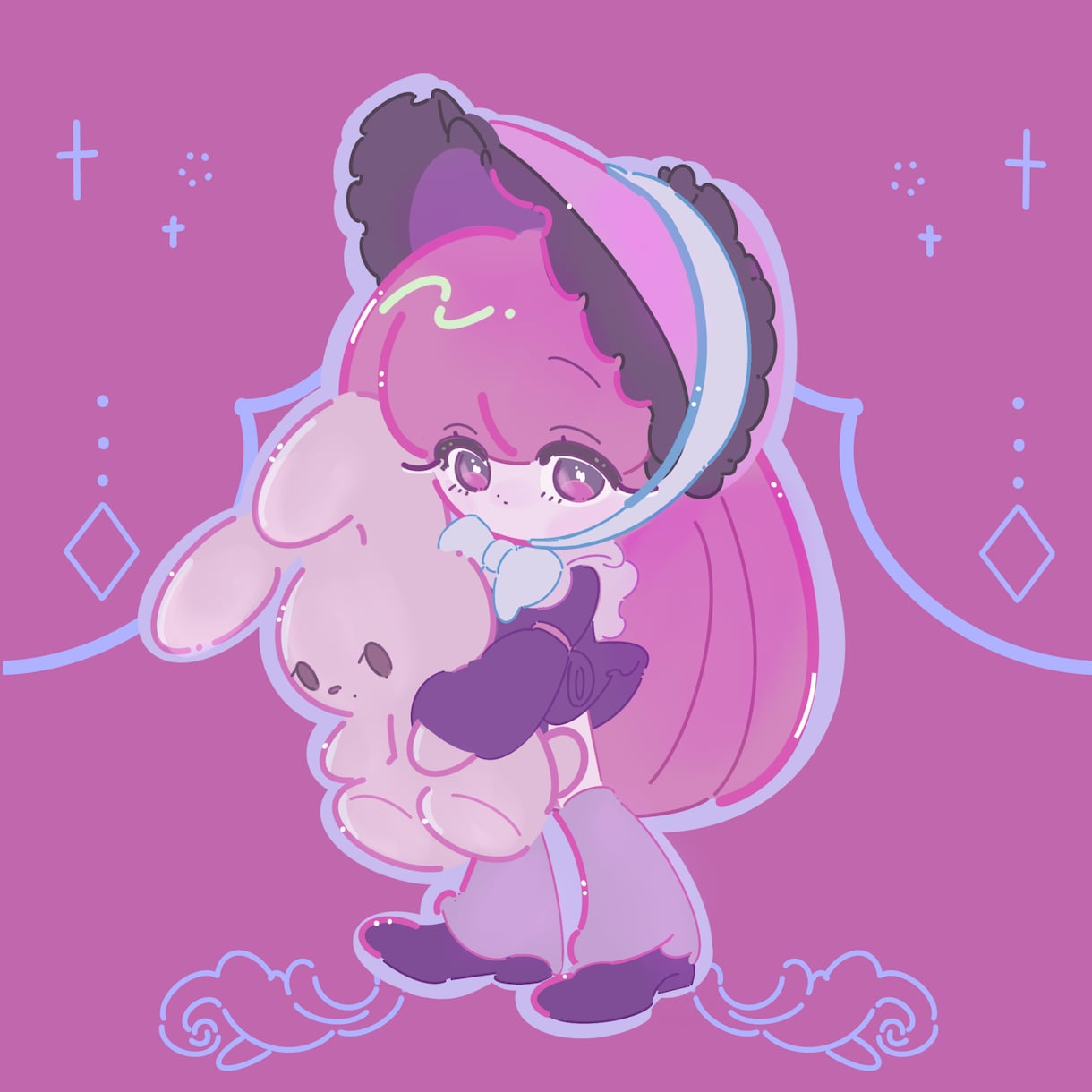 ふわっと甘くてかわいい！ミニキャラ  お描きします やさしい色とまるいシルエット、でも甘すぎないイラストを。 イメージ3